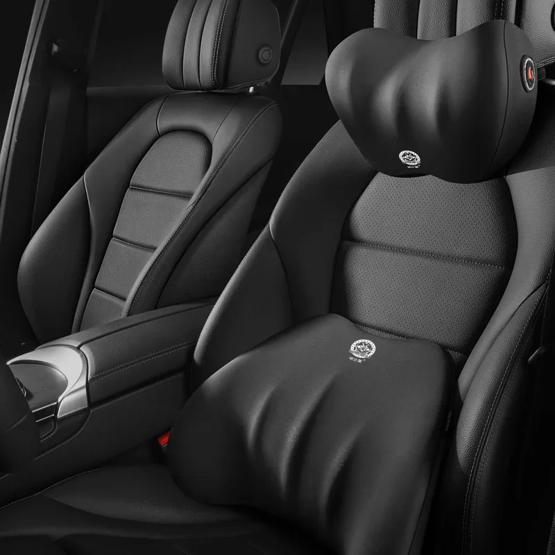 Автомобильная подушка для поддержки спины подголовник шеи из пены с эффектом