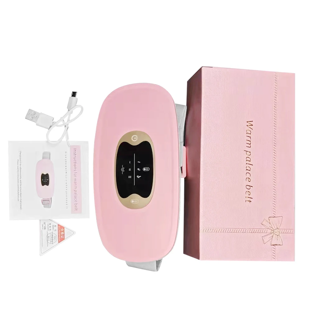 

Electric USB Warm Uterus Belt Infrared Heating Hot Compress Therapy Vibration Back Waist Massager Brace Relief Menstrual Pain