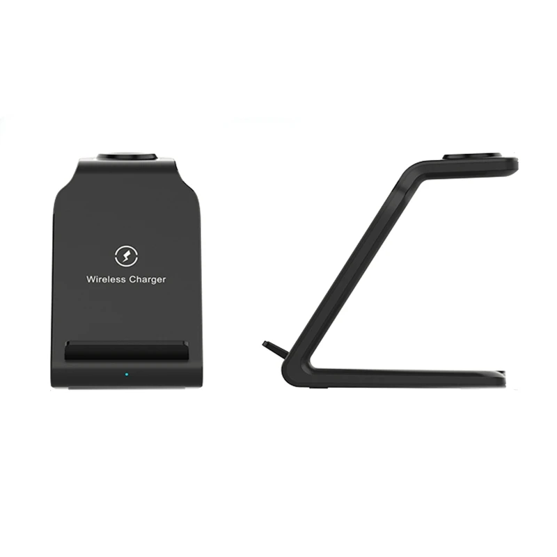 

60-angle Design Black 15 W Three-in-one Mobile Phone Headset Watch Wireless Charger with Indication Function