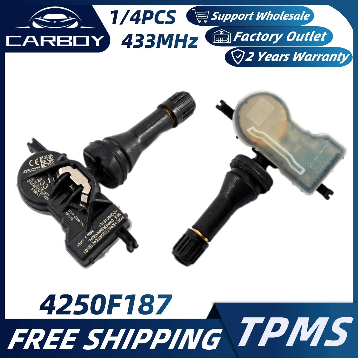 

Free Shipping 4250F187 4250C275 TPMS Tire Pressure Sensor For Mitsubishi Eclipse Cross Mirage Attrage Pajero Sport III 433MHz