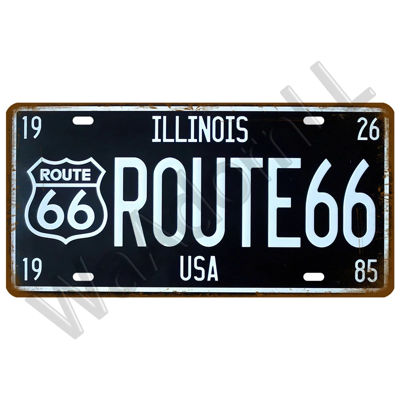 ВИНТАЖНЫЙ ПЛАКАТ Route 66 номерной знак плакат металлические жестяные знаки