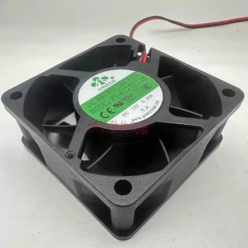 Фото Вентилятор охлаждения HJY 1 шт. PY-6025H12S DC12V 0.30A 2-проводной 60*25мм №1