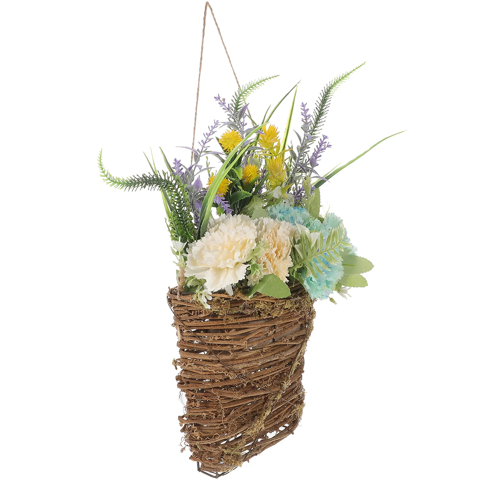 

Hanging Baskets Plants The Sign Realistic Artificial Flower Coat Hanger Flowers Decor Home Simulation Rattan Fake With