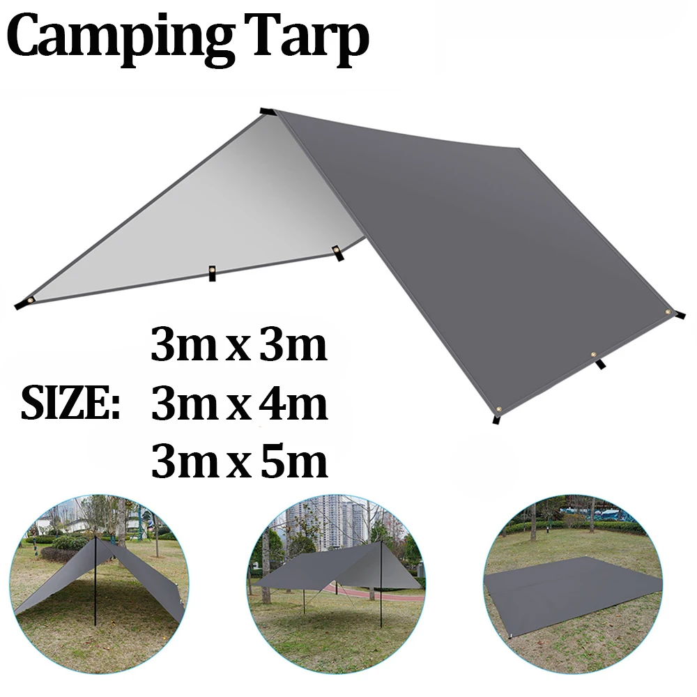 

Waterproof Camping Tarp Sunshade UV Protection Lightweight Outdoor Adventure Hiking Camping Backpacking Picnic Tent Tarp