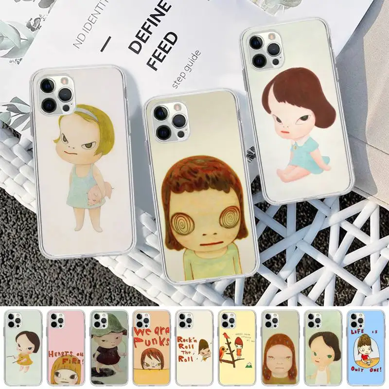 

Art Cartoon Yoshitomo Nara Accessories Phone Case for iPhone 13 12 mini 11 pro Xs max Xr X 8 7 6 6s Plus 5s cover
