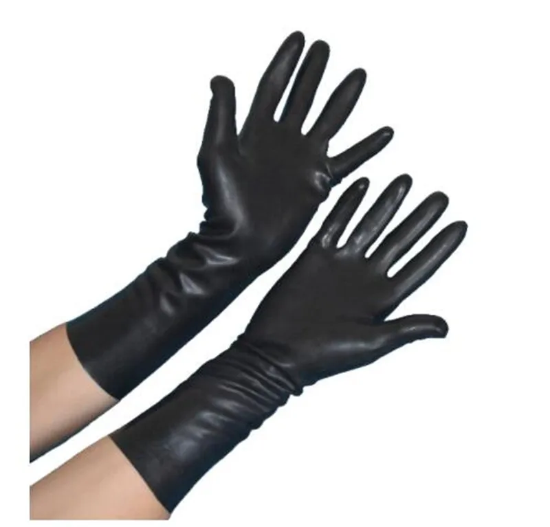 

Latex Gloves Unisex Short Gloves Mittens Latex Rubber Wrist Gloves Fetish Costume Female Gloves