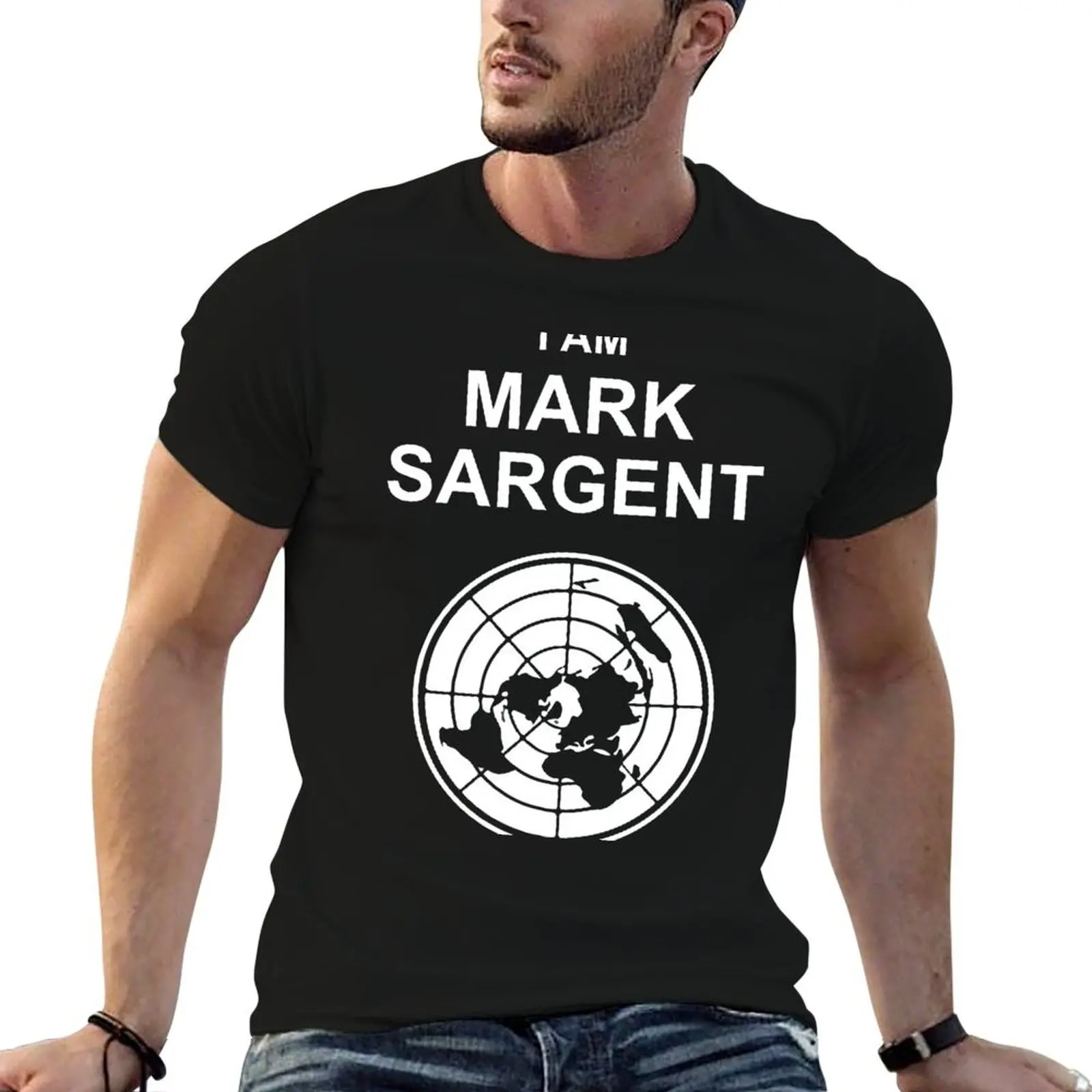 Футболка I Am Mark Sargent Flat Earther футболка с аниме топы больших размеров мешковатые