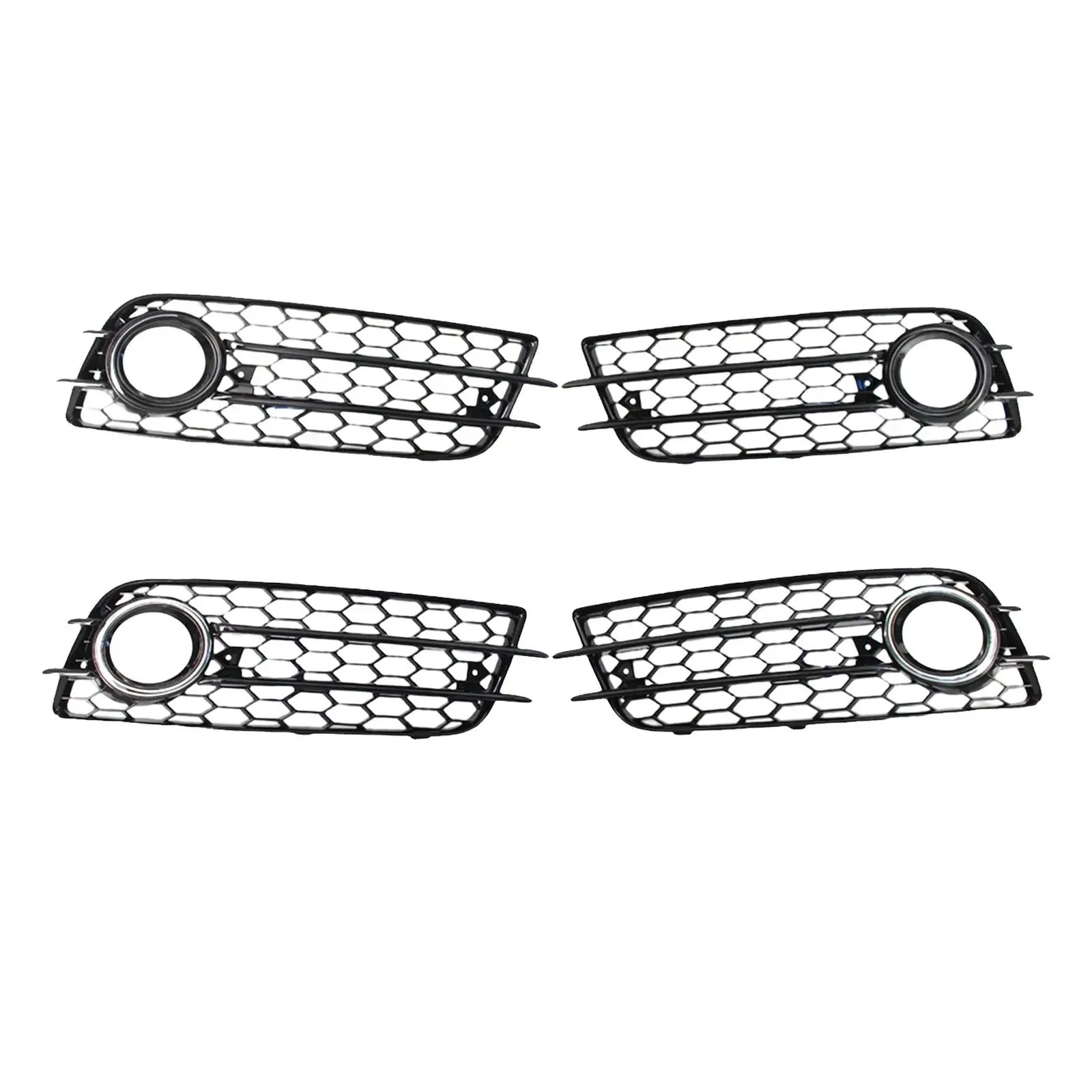 

Front Lower Bumper Grilles Fog Light Grille Fog Lamp Cover Right Left for Audi A4 B8 S-Line S4 Vehicle Direct Replaces