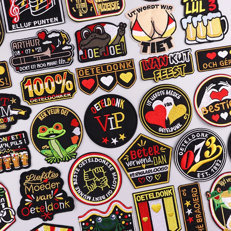 Новые патчи с вышивкой эмблемой Oeteldonk лягушки карнавала для одежды