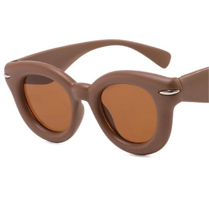 Модные солнцезащитные очки женские ярких цветов анти-УФ-очки в большой оправе