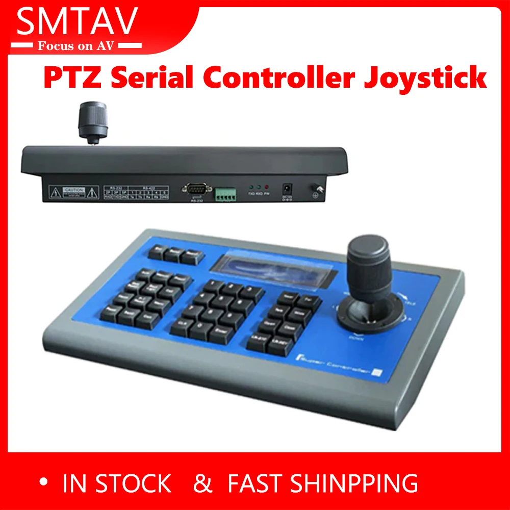 

SMTAV PTZ Controller, Serial Controller Joystick,PELCO-D/P/VISCA PTZ Joystick Keyboard Controller