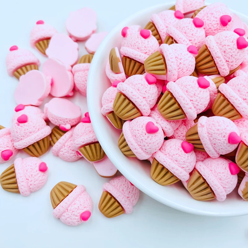 

10 шт. новые милые смоляные мультяшные мороженые кабошоны с плоской задней частью для скрапбукинга Kawaii DIY украшения очаровательные украшения аксессуары A59