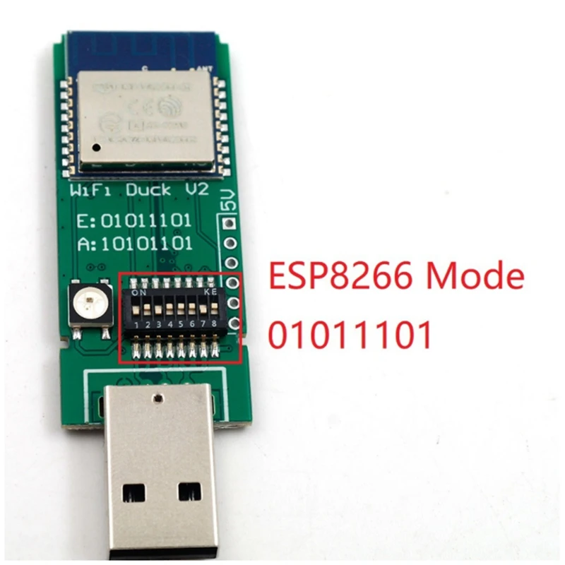 Wi-Fi утка V2 с чехлом ESP8266 режим а микроконтроллер действует как USB-клавиатура |