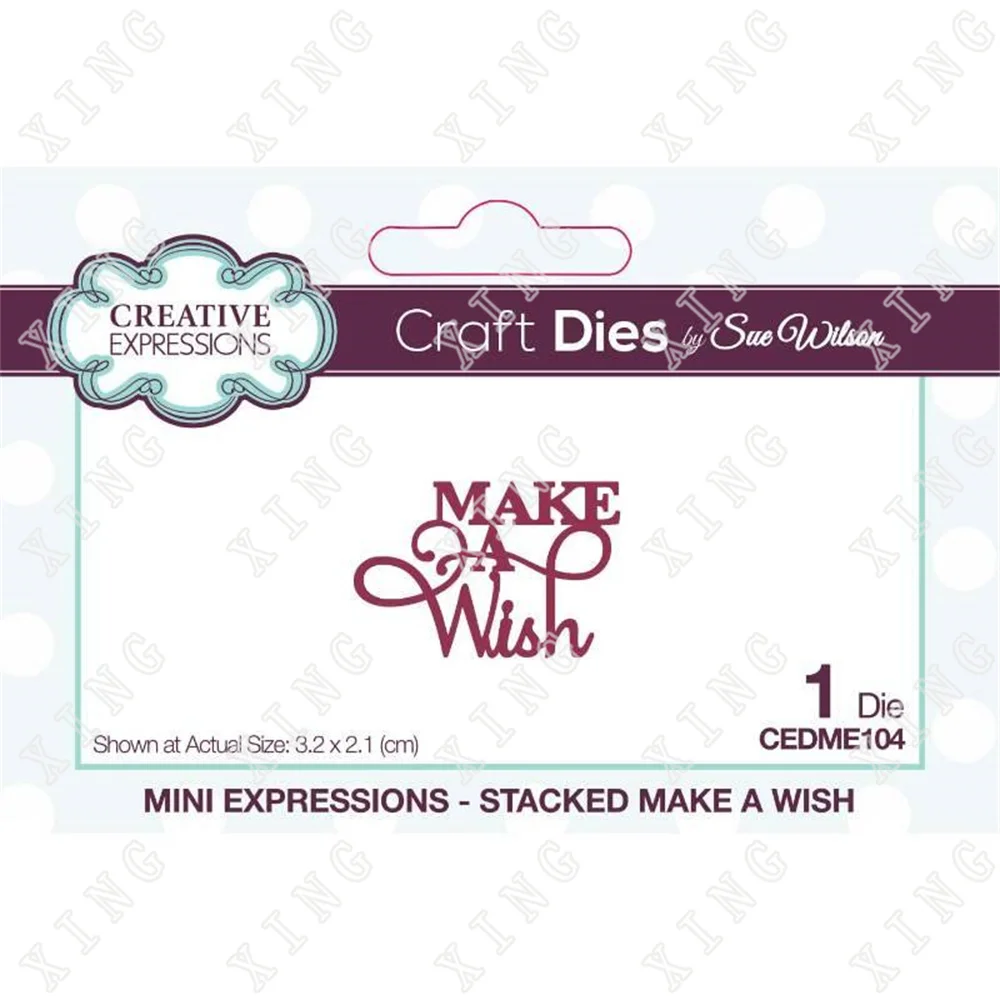 

Make a Wish Metal Cutting Dies Diy Greeting Card Handmade Scrapbooking Diary Decoration Newest Craft Stencils Embossing Template