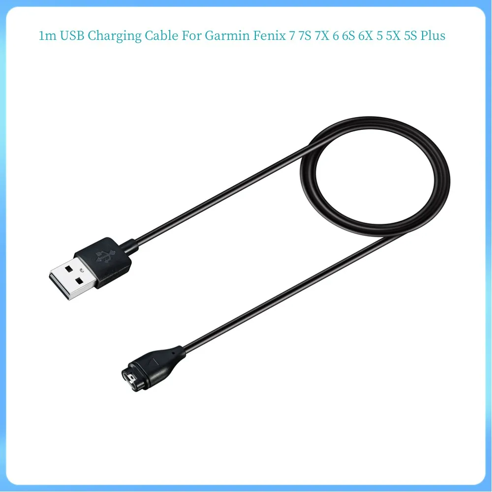 

5 шт./Партия 1 м USB-кабель для зарядки Garmin Fenix 7 7S 7X 6 6S 6X 5 5X 5S Plus Vivoactive 3 Forerunner 945 935 245 зарядное устройство