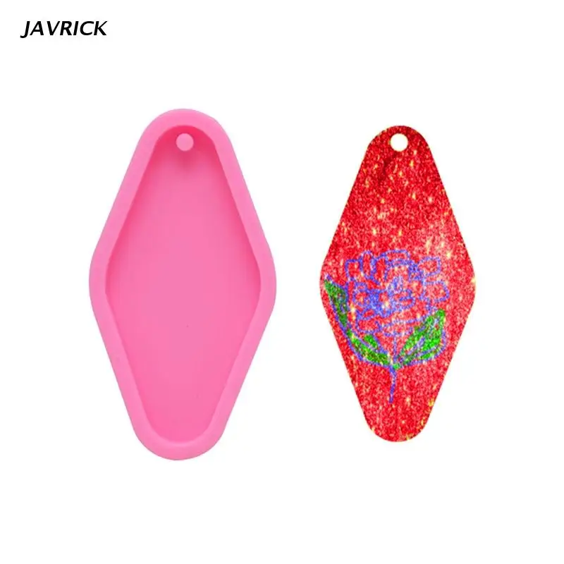 

5Pcs Diamond Shape Keychain Moulds Crystal Epoxy Creative Silicone Mould Gift