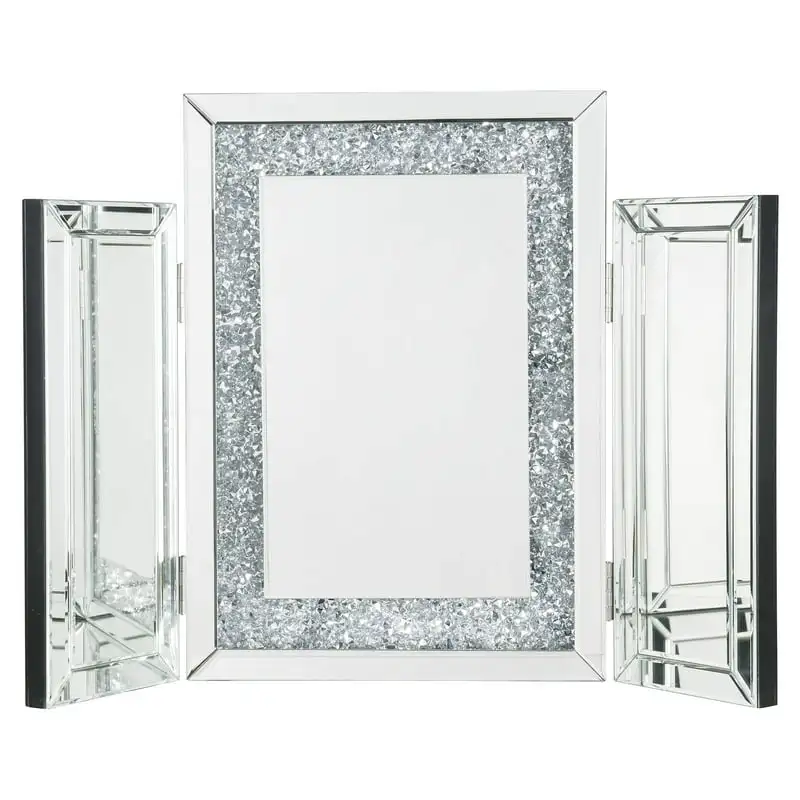 

Mirror with LED in Mirrored and Faux Diamonds