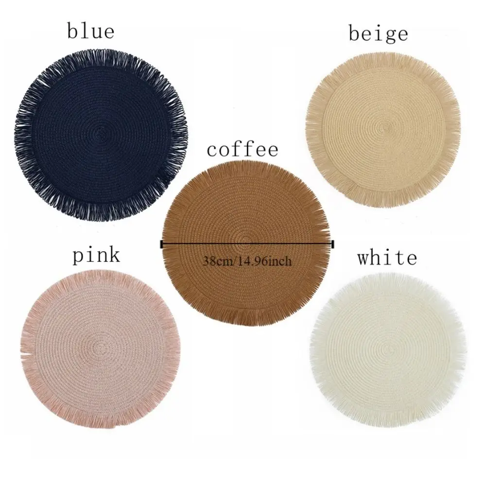 Кухонные аксессуары бумажный плетеный коврик для столовых приборов круглый с