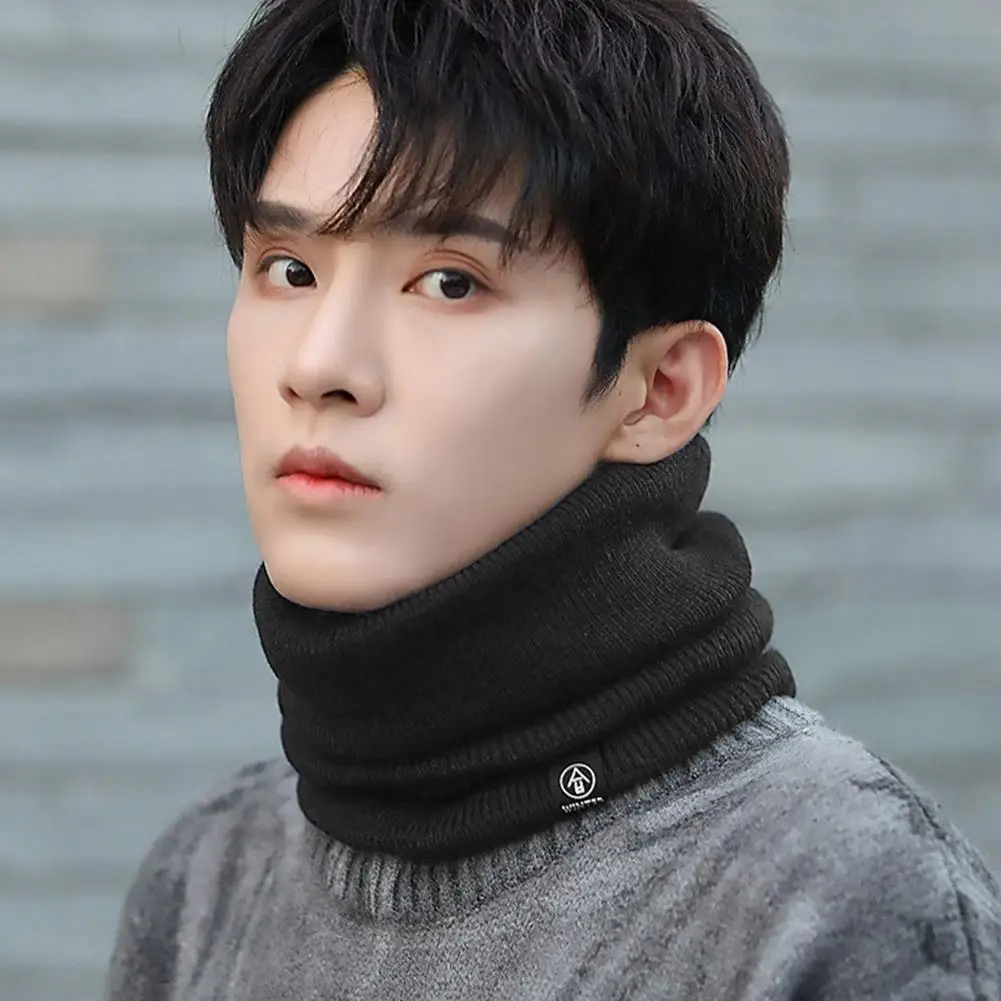 Однотонный теплый шарф