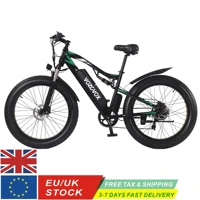 euuk stock vozcvox electric bike 500w ebike for adults 26%e2%80%9c fat tire dual suspension 48v 17ah color lcd snow bike electric emtb