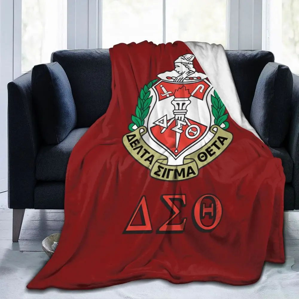 

Delta Sigma Theta Ultra Soft Cozy Throw Lightweight Microfiber Flannel Fleece Sofa All Season Living Room/Bedroom Warm Blanket