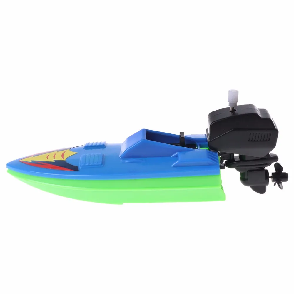 1pcs Baby Bath Toy Kids Wind Up Clockwork Boat Ship Dabbling Toys Water Play Bathroom Bathing Foating Ship Toy for Children Boys