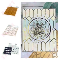 new hot season stained glass metal cutting dies stencils hot foil scrapbook diary decoration template diy greeting card handmade
