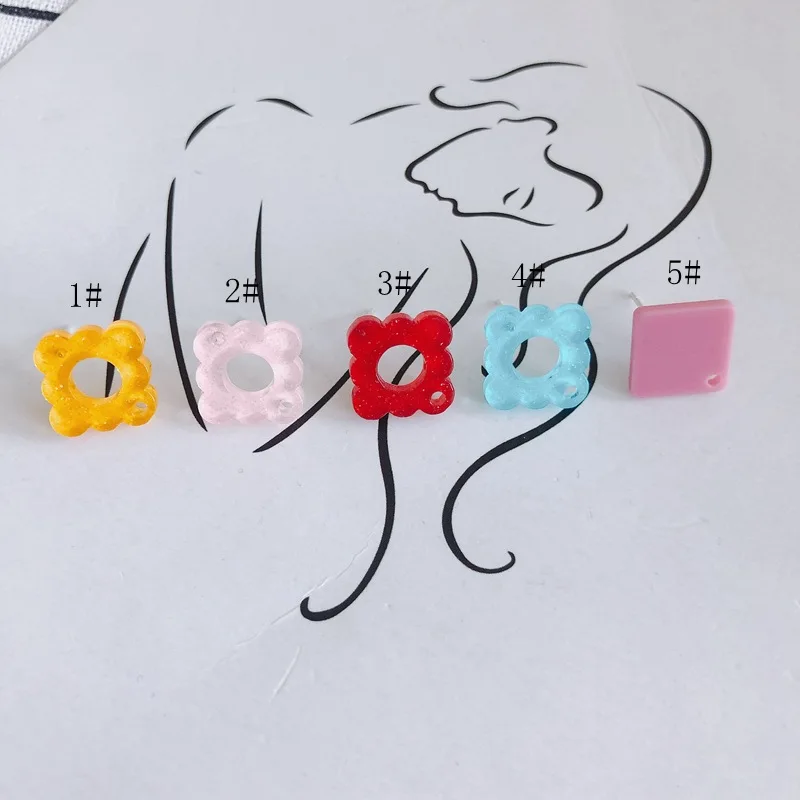 

10 шт., квадратные серьги