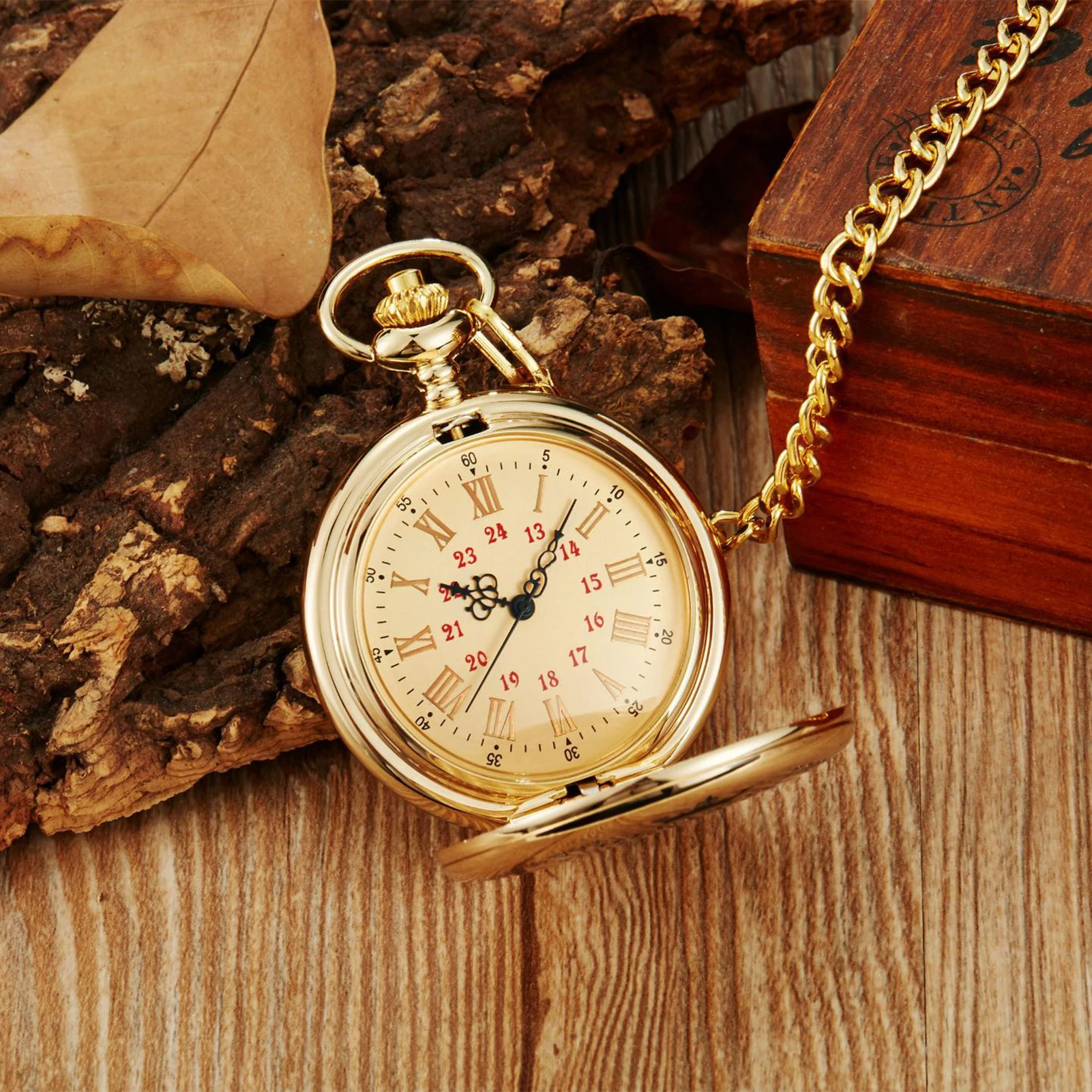 

Vintage Pocket Watches For Men Antique Chain Watch Numerals Display For Men