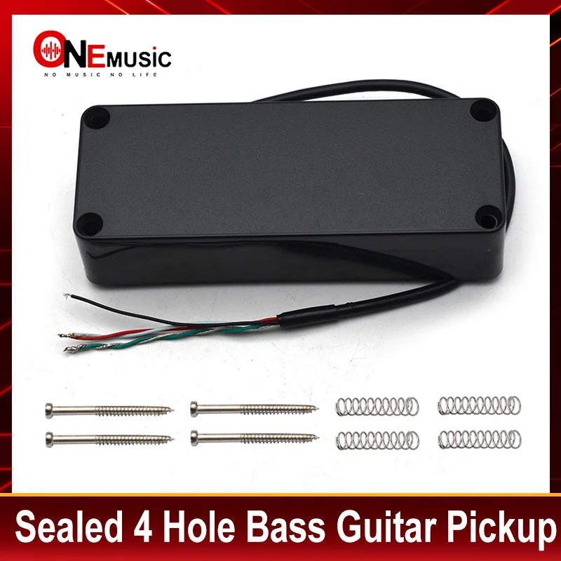

Sealed Soapbar 4 Hole Bass Guitar Pickup 5 String Double Coil Humbucker Pickup 104.5*38mm Ceramic Magnet Bass Guitar Accessories