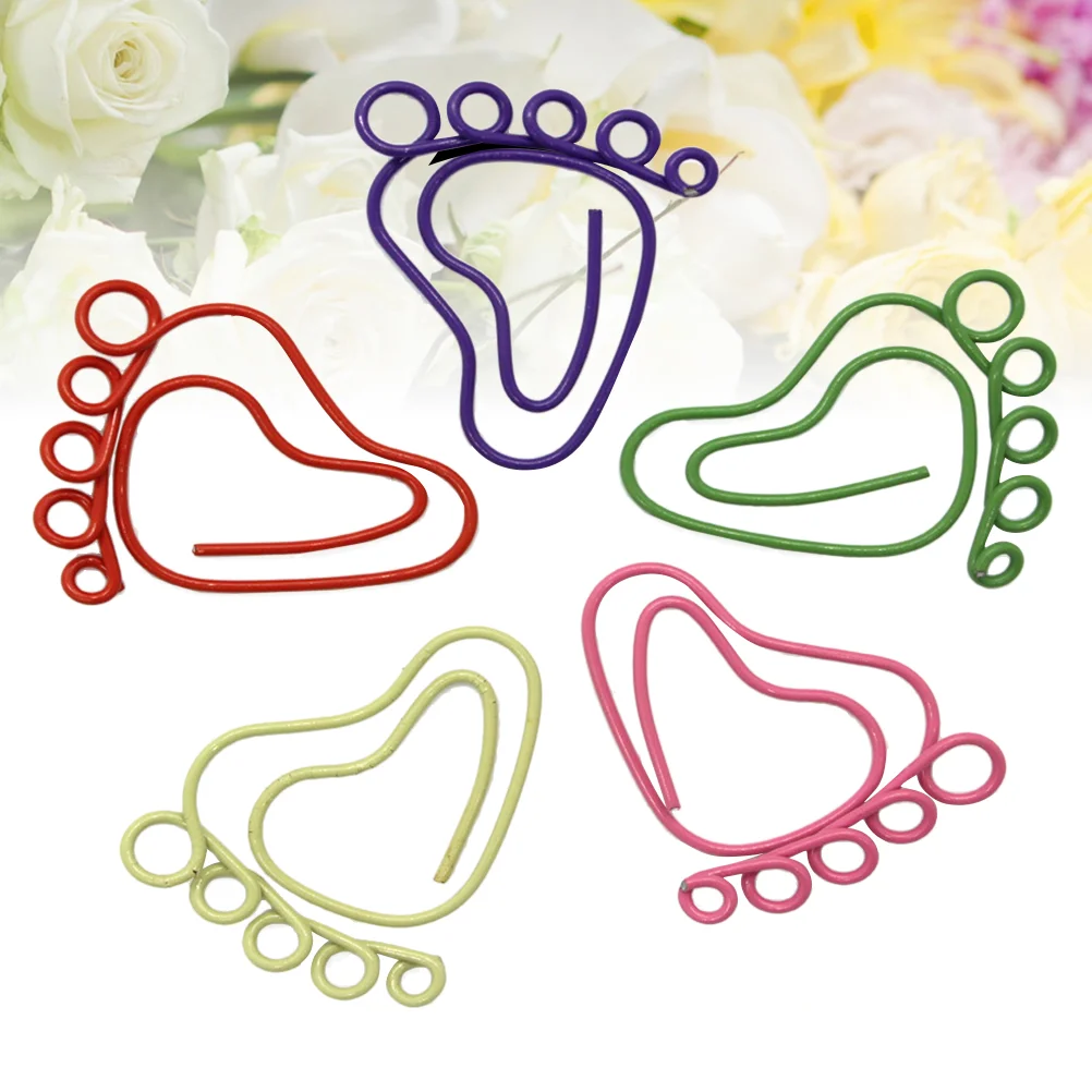 

Paper Clips Clipfeet Pin Note Footprint Stickers Cute Shaped Shape Metal Floor Gift Decalsnursery Photo Lovely Party Room