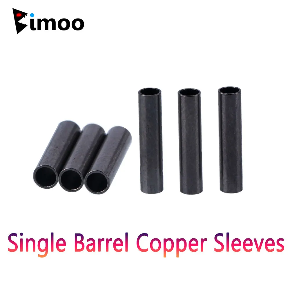 

Bimoo 200pcs Single Barrel Copper Sleeves Saltwater Fishing Rigging Accessories Fishing Line Fix Crimps Mono and Wire Leader