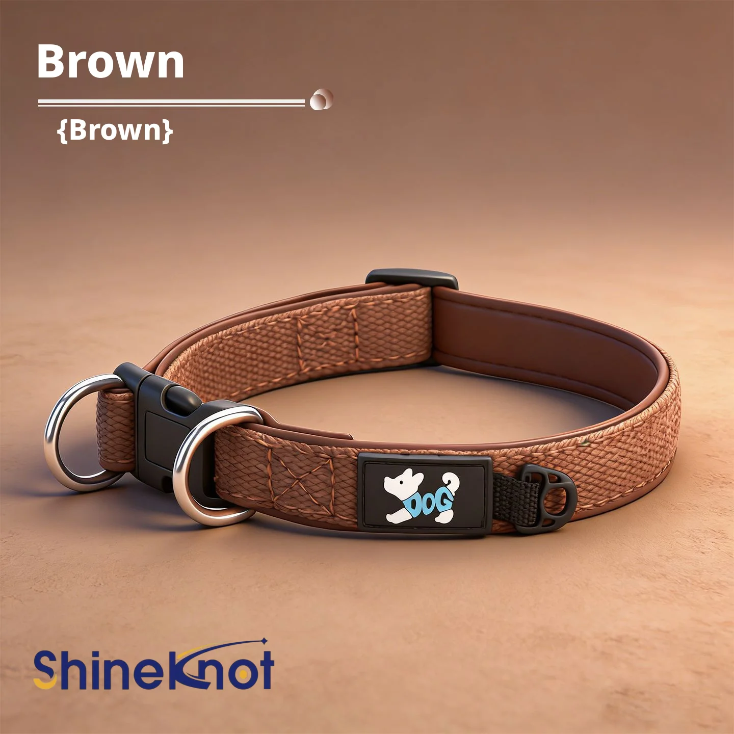 Фото Ошейник для собак SHINEKNOT New Space Cotton, для маленьких, средних и больших пород, регулируемый, удобный. №4