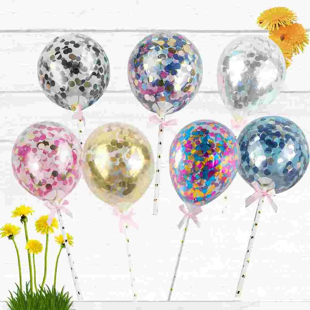 

7 PCS Miniture Decoration Party Cupcake Topper Birthday Picks Double Layer Baby