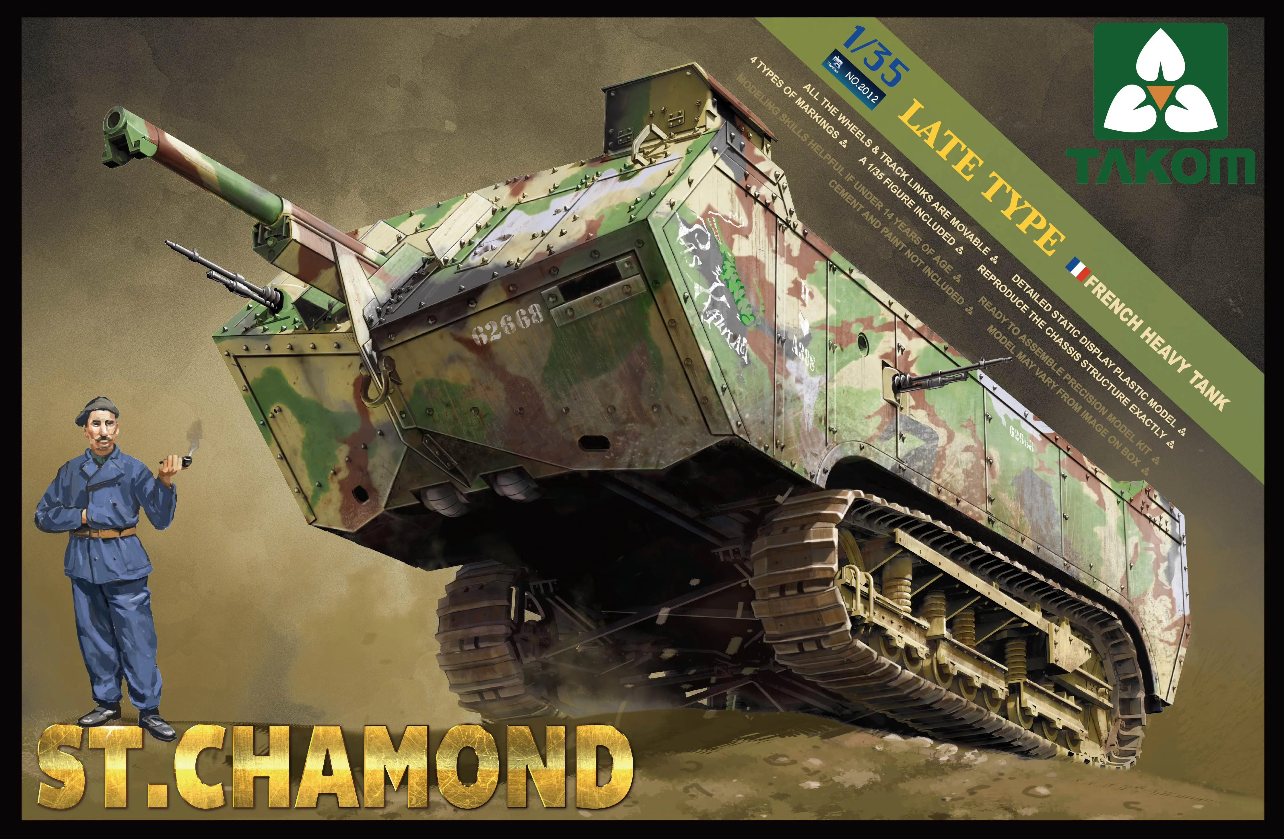 

TAKOM 2012 1/35 French Heavy Tank St.Chamond Late Type