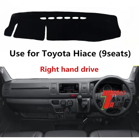 Классический чехол TAIJS для приборной панели автомобиля из полиэстера для Toyota Hiace (9 мест), правый руль