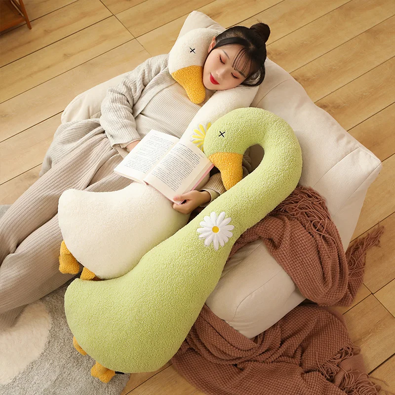 

100 см имитация больших крыльев утки плюшевая Длинная Подушка игрушка мягкая набивная гигантская птица для объятий кукла из дикой гусины для детей подарок на день рождения