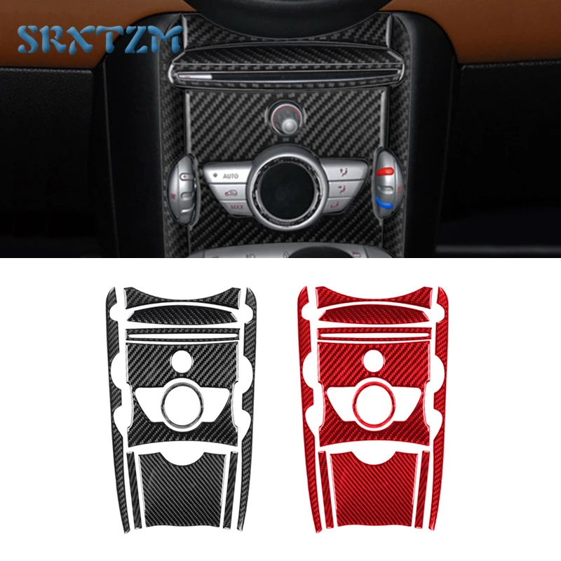 

Для BMW MINI Cooper R55 R56 R57 2007-2010 центральная консоль из углеродного волокна крышка отверстия кондиционера Кнопка отделки CD наклейка