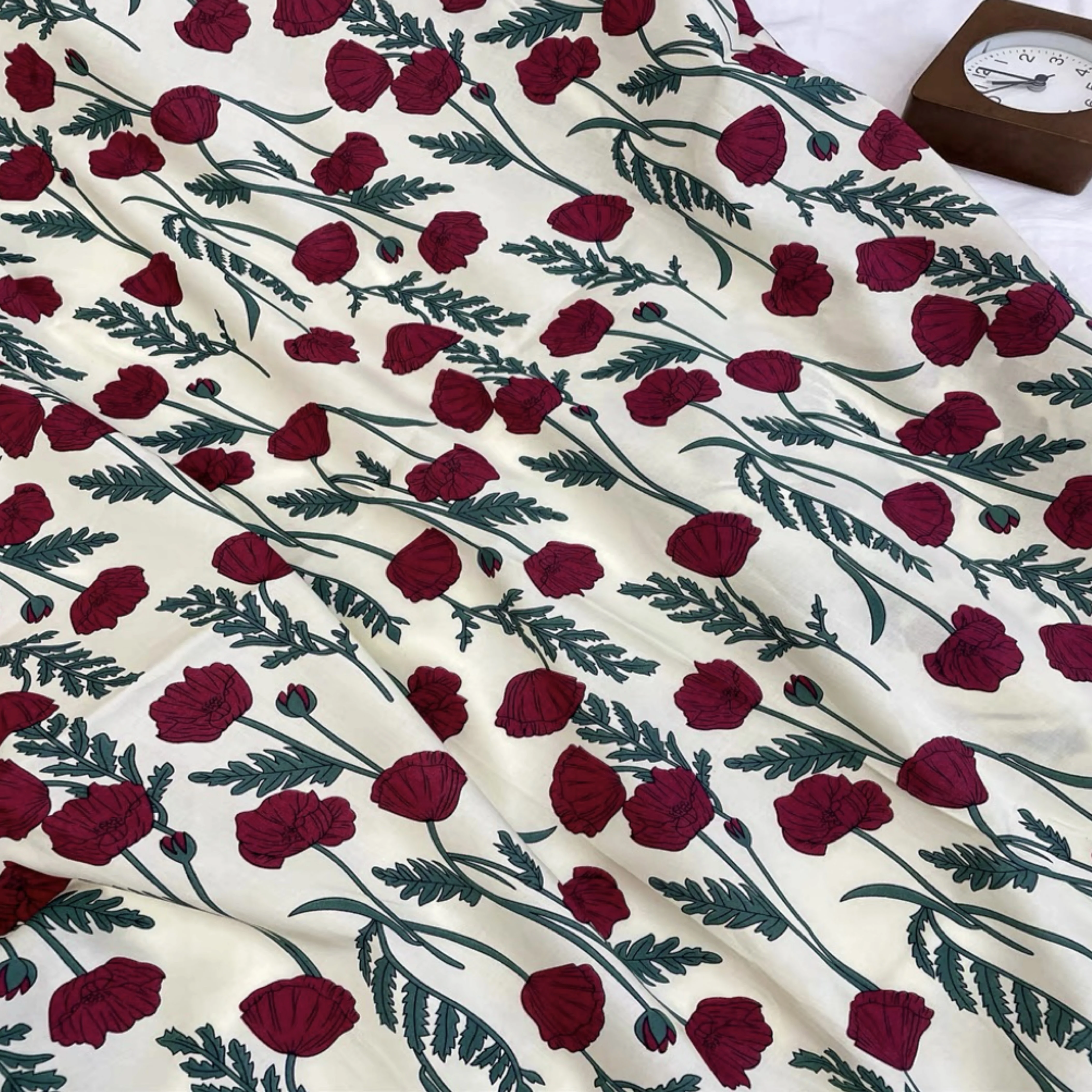 Свобода Роза Цветочный 100% Хлопок Ткань 60S Оригинальный Дизайн Цифровая Печать