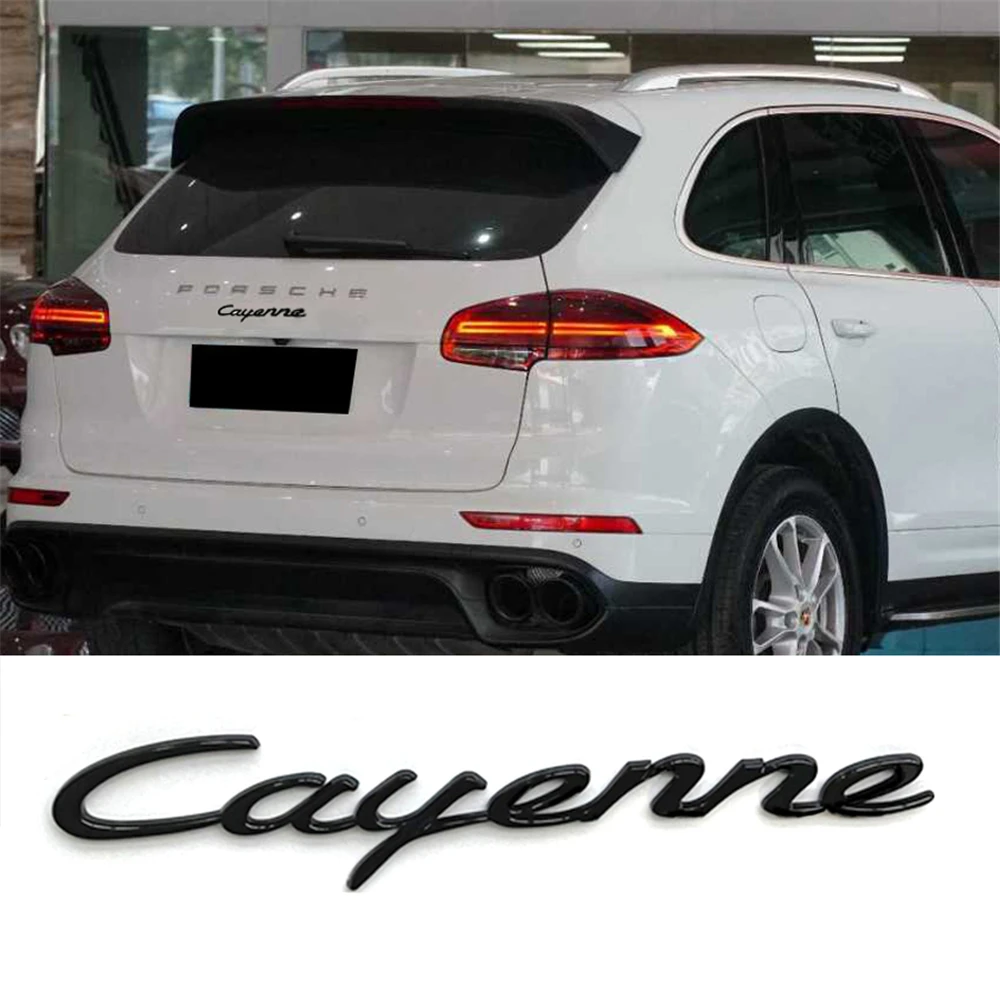 

Задний значок-эмблема для cayenne с буквами, блестящая черная наклейка на багажник