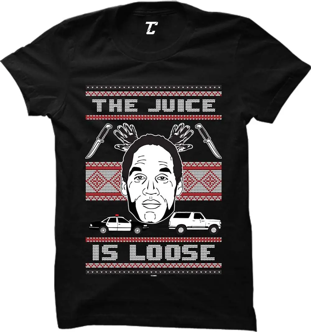 The Juice Is Loose — забавная рождественская женская футболка OJ Ugly