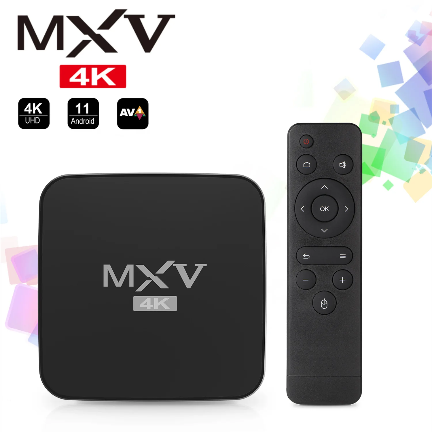 ТВ-приставка MXV 4K s905w2 Android 11 0 HD-плеер 2 4 дюйма стандарт Wi-Fi Bluetooth приемники Smart TV IP m3u