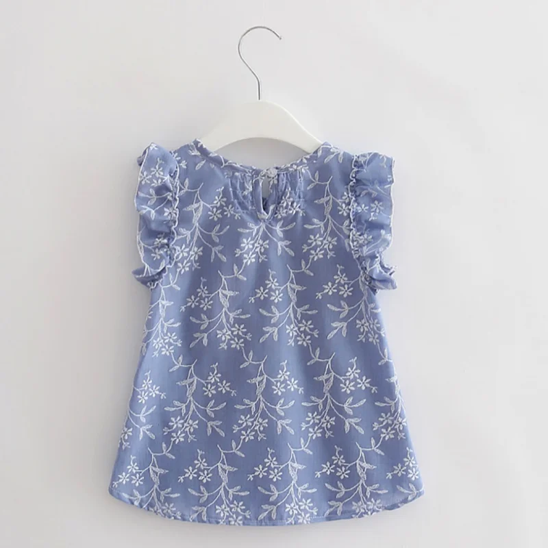 Повседневное летнее хлопковое платье Juba с цветочным принтом для девочек без