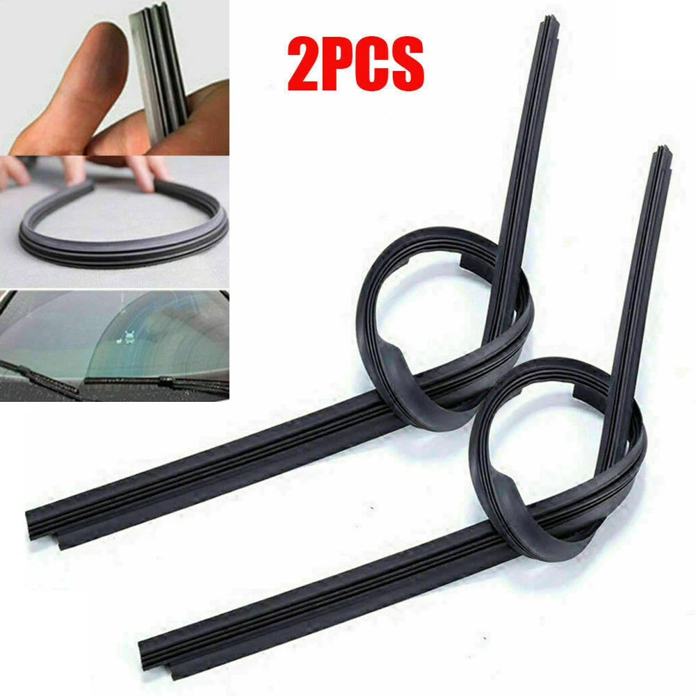 

2PCS 26'' Wiper Blade Silicone Wiper Blade Frameless For Auto Windshield Black Universal Fits Most Cars Buses Vans Lorries Truck