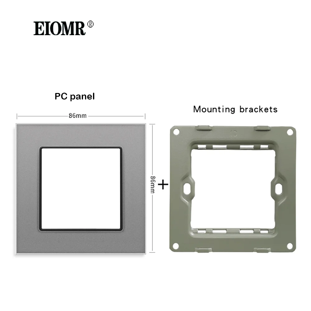 

EIOMR A6 серый настенный выключатель с розеткой