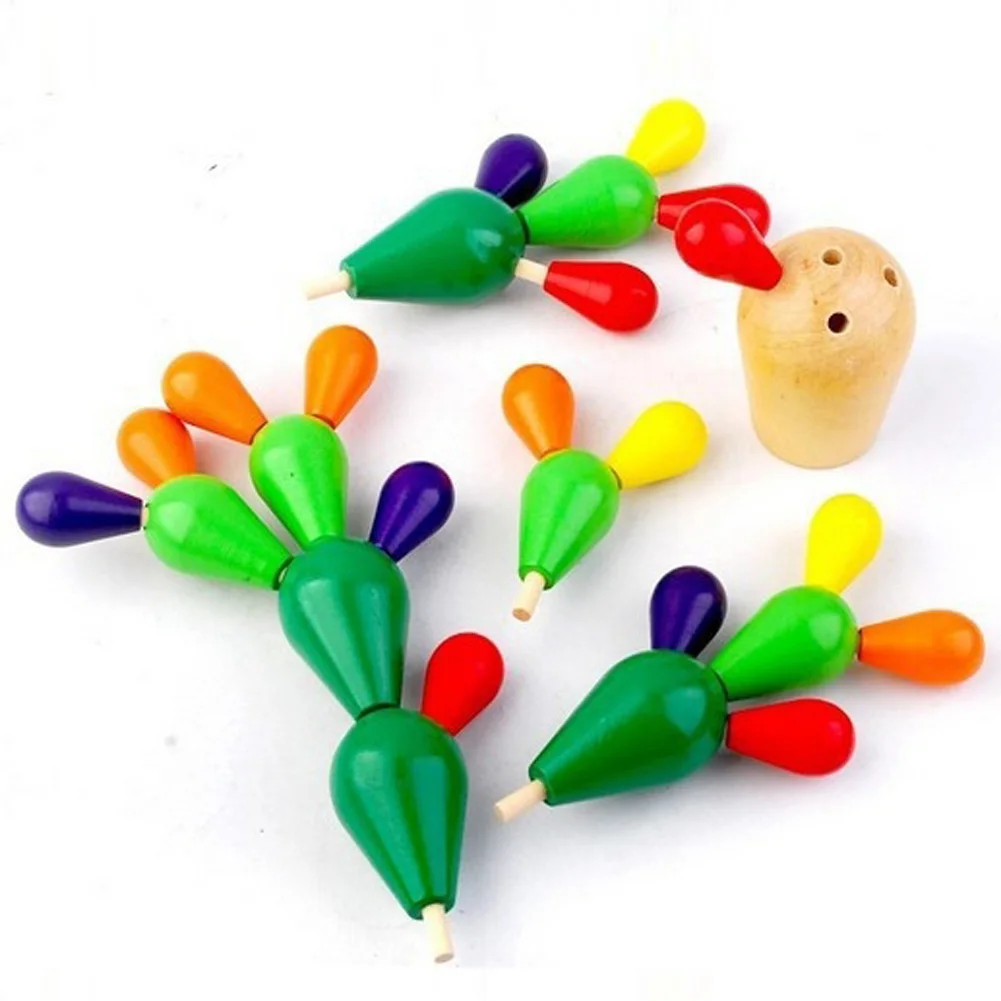 

Колючая груша Кактус деревянные блоки мозаика головоломка сборка снос игрушки