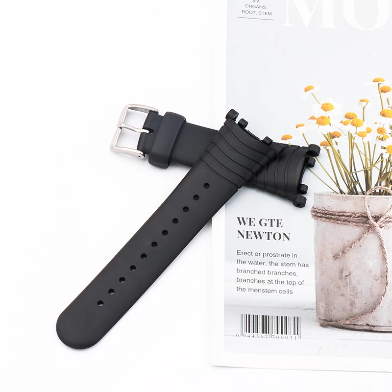 Watch Accessories Men's rubber watch strap for Suunto vector Outdoor sports waterproof watch band buckle screw tool