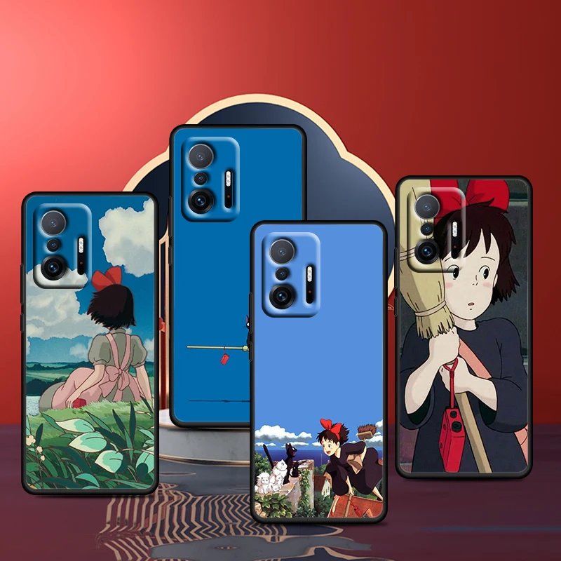 

Kiki's Delivery Service Anime For Xiaomi Mi 11T 11i 10T 10i 9T 8 A3 K30S K30T Pro Lite Ultra 5G Silicone Black Phone Case Cover