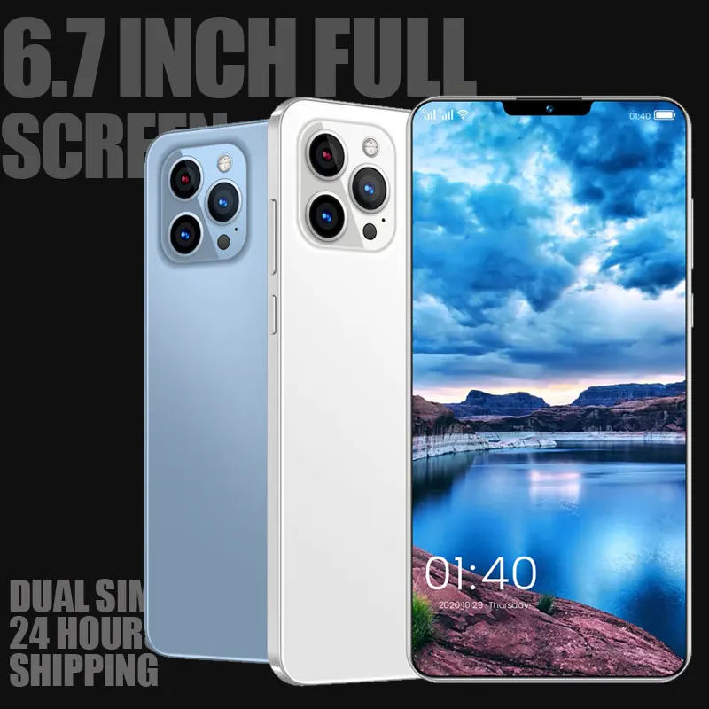 

New Unlocked Dual SIM Cellphone i13 Pro Max 6.7Inch Android Smartphone 12GB+512GB Mobiles Celular Mobilephone Global Version