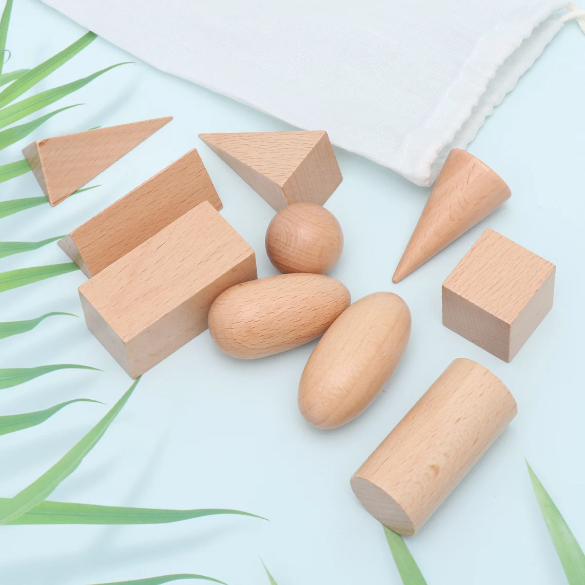 

11 шт., деревянные Обучающие геометрические игрушки Монтессори